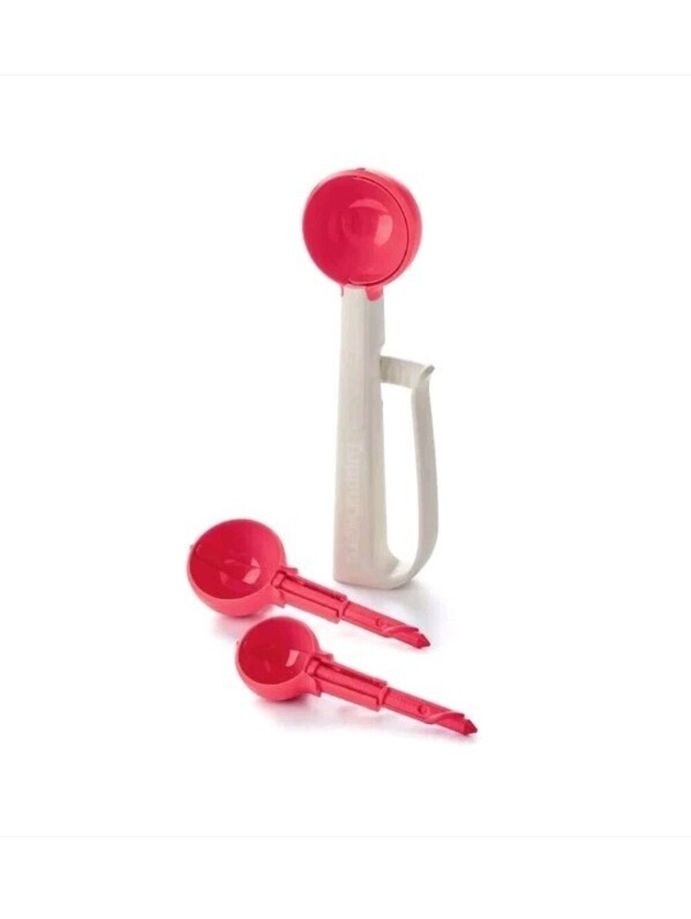 Tupperware Portioning Scoop Set Portion Control Sizes Spoon 4-Piece Set